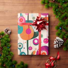 Spaß und farbenfrohe Kreise Geschenkpapier