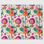 Spaß und farbenfrohe Kreise Geschenkpapier (Flach)