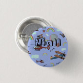 Spaß und farbenfrohe Luftfahrt Button (Vorne & Hinten)