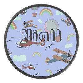 Spaß und farbenfrohe Luftfahrt Eishockey Puck