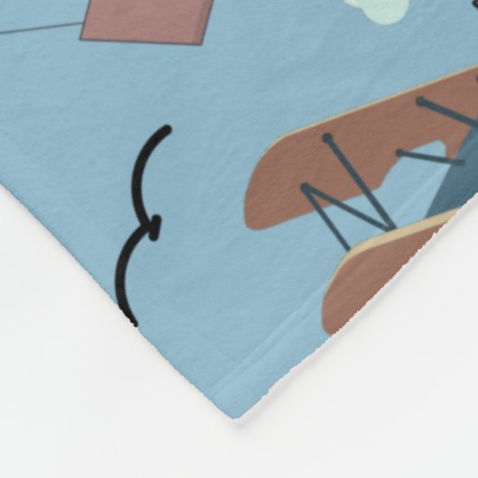 Spaß und farbenfrohe Luftfahrt Fleecedecke (Ecke)