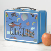 Spaß und farbenfrohe Luftfahrt Metall Brotdose (Beispiel)