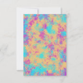 Spaß und farbenfrohe Party Einladung Card (Rückseite)