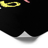 Spaß und farbenfrohe Pi im Stile einer Tafel berec Poster (Ecke)