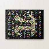 Spaß und farbenfrohe Pi im Stile einer Tafel berec Puzzle (Horizontal)