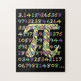 Spaß und farbenfrohe Pi im Stile einer Tafel berec Puzzle
