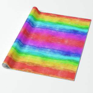 Spaß und farbenfrohe Regenbogenfarbe Geschenkpapier