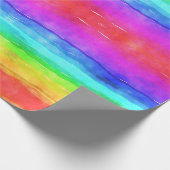 Spaß und farbenfrohe Regenbogenfarbe Geschenkpapier (Ecke)