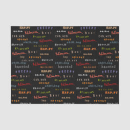 Spaß und farbenfrohe Weihnachtstypografie Hallowee Seidenpapier