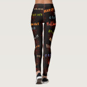 Spaß und farbenfroher Halloween Cobweb Holiday Spi Leggings (Rückseite)