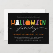 Spaß und festes Halloween-Party Einladung Postkart (Vorne/Hinten)
