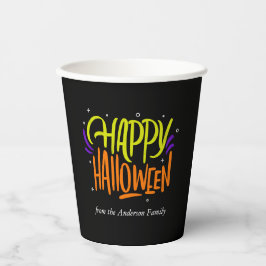 Spaß und Festivals "Happy Halloween" Papier Cup Pappbecher