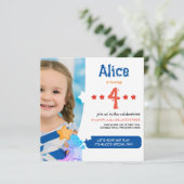 Spaß und festliche Dinosaurier Geburtstag Einladun Einladung (Stehend Vorderseite)