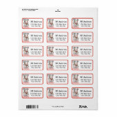 Spaß und festliche Kinder mit meinen Schneemassen Adressaufkleber (Vorne)