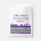 Spaß und festliche Spooky Szene Custom Halloween Geschenktütchen (Vorderseite)