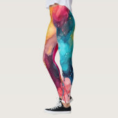 Spaß und Fierce farbenfrohe Aquarellfarben Legging Leggings (Links)