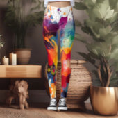 Spaß und Fierce farbenfrohe Aquarellfarben Legging Leggings