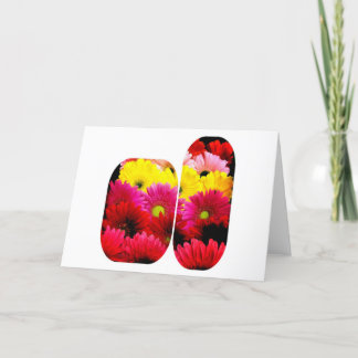 Spaß-und flippige Gerbera-Gänseblümchen-leere Karte