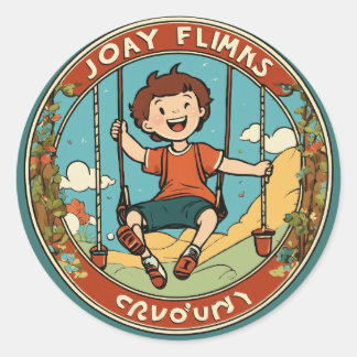 "Spaß und freundliche Sticker: Ideal für Kinder!" Runder Aufkleber