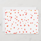 Spaß und fröhliche Orange Confetti (Rückseite)