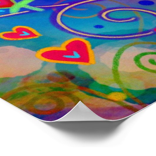 Spaß und fröhliche Spread-Kindness-Klasse Poster (Ecke)