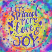 Spaß und fröhliche Verbreitung Mehr Liebe und Freu Aufkleber (Vorderseite)