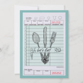 Spaß und Funky Abendessen-Party Einladung (Vorderseite)