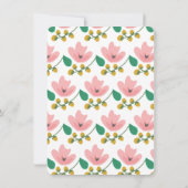 Spaß und Funky Floral Baby Shower Einladung (Rückseite)