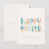 Spaß und Funky Typografie - Happy Oaster Postkarte (Vorne/Hinten)