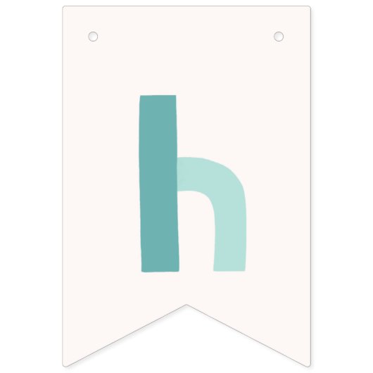 Spaß und Funky Typografie - Happy Oaster Wimpelkette (Dritte Fahne)