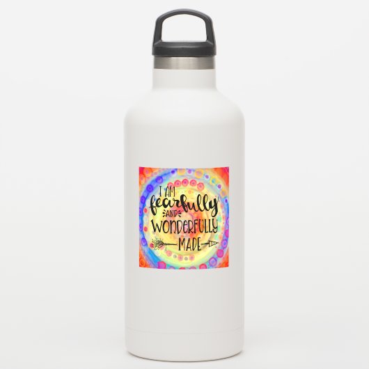 Spaß und Glück furchtbar und wunderbar gemacht Aufkleber (Wassserflasche)