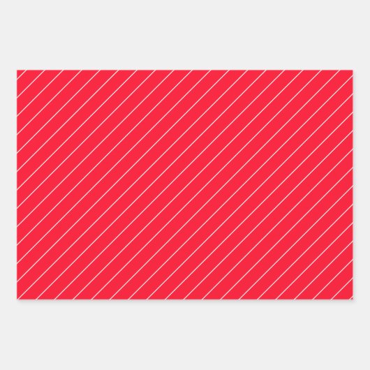 Spaß und hell rot und weiß geschenkpapier set (Vorderseite)