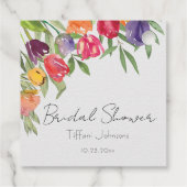 Spaß und Helle Tulips und Grünes Brautparty Geschenkanhänger (Rückseite)