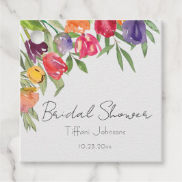 Spaß und Helle Tulips und Grünes Brautparty Geschenkanhänger