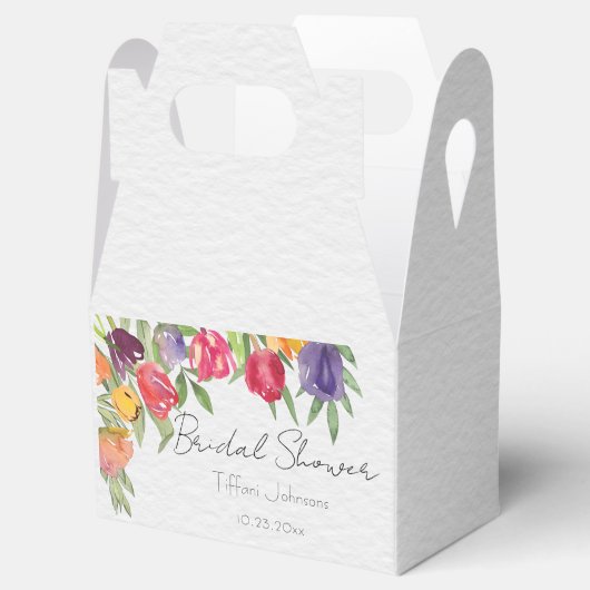 Spaß und Helle Tulips und Grünes Brautparty Geschenkschachtel (Geöffnet)