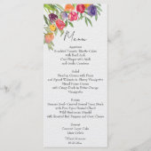 Spaß und Helle Tulips und Grünes Brautparty Menükarte (Vorderseite)