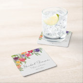 Spaß und Helle Tulips und Grünes Brautparty Rechteckiger Pappuntersetzer (Vor Ort)