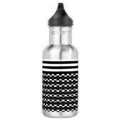 Spaß und Hübsch Schwarz und Weiß Edelstahlflasche (Rechts)