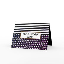 Spaß und Hübsche Schwarz-Weiß-Geburtstagskarte