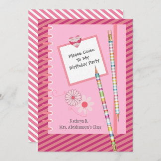 Spaß und Hübscher Klassenkamerad/Schule Einladung 