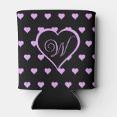 Spaß und Kokette rosa Herzen Personalisiert Dosenkühler (Rückseite)