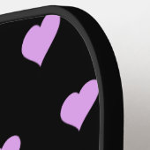 Spaß und Kokette rosa Herzen Personalisiert Pickleball Schläger (Linke Seite)