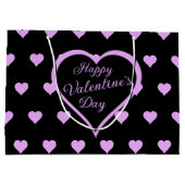 Spaß und Kokette rosa Herzen Valentine Große Geschenktüte (Rückseite)