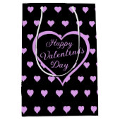 Spaß und Kokette rosa Herzen Valentine Mittlere Geschenktüte (Vorderseite)