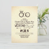 Spaß und kreative Hochzeitseinladungen Einladung (Stehend Vorderseite)