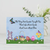 Spaß und liebenswerte Osterflachkarte (Stehend Vorderseite)