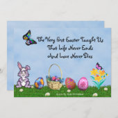 Spaß und liebenswerte Osterflachkarte (Vorne/Hinten)