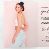 Spaß und moderne Abschluss Tri-Fold-Einladung Dreifach-gefaltete Programmkarte (Innen Erste Seite)