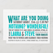 Spaß und moderne Hochzeits-Einladung - irgendeine Einladung (Vorne/Hinten)