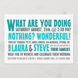 Spaß und moderne Hochzeits-Einladung - irgendeine Einladung